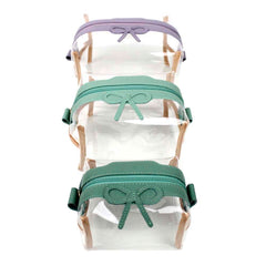 Kit Necessaire Matilde Crystal Laço Rococó Lilás Liso com Menta Liso e Jade Pronta Entrega