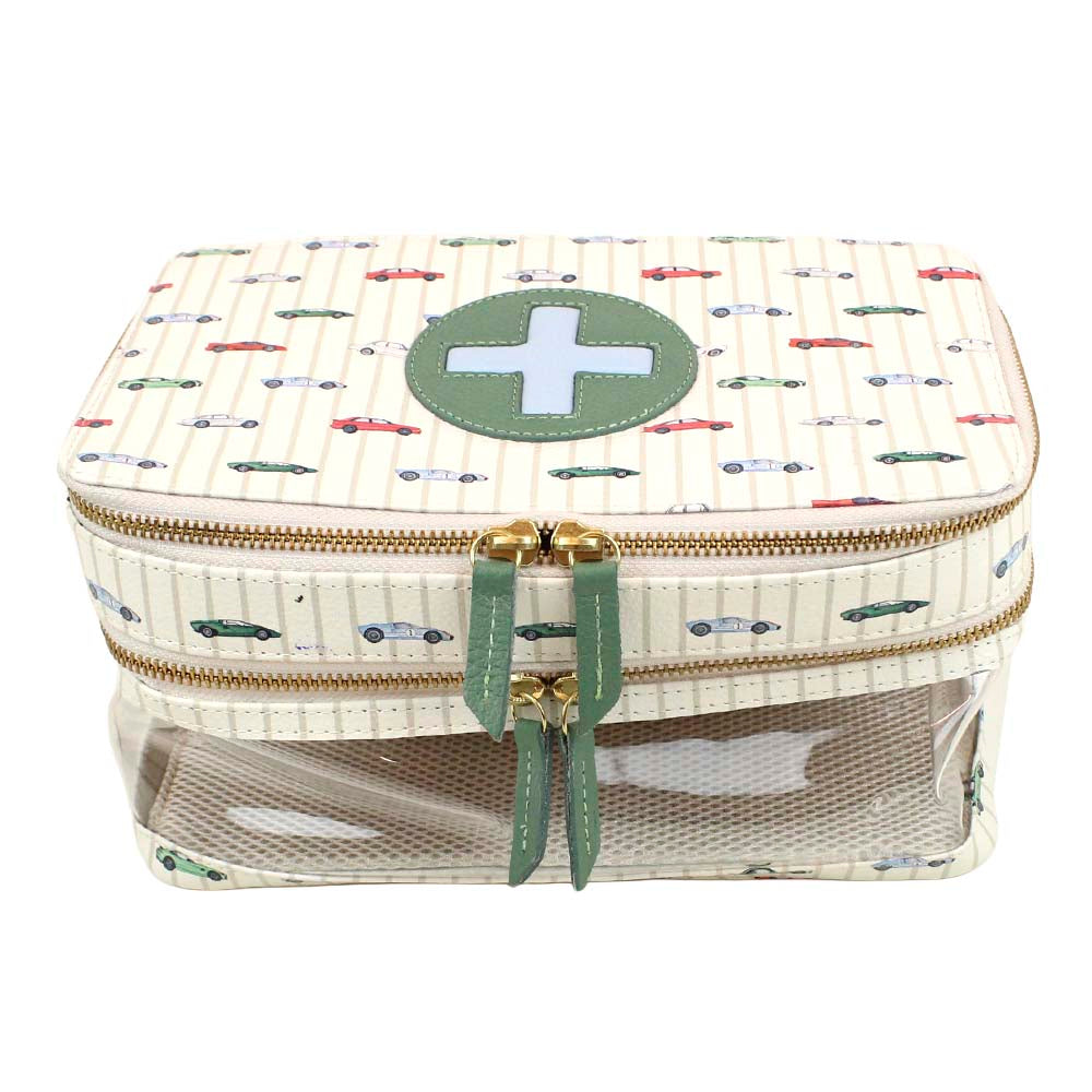 Necessaire Remédio Jumbo By Mariana Jabur Estampa Carros Couro Personalizada