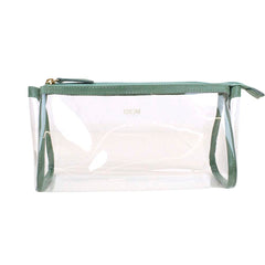 Necessaire Norah Cristal M em Vinil e Couro Personalizada