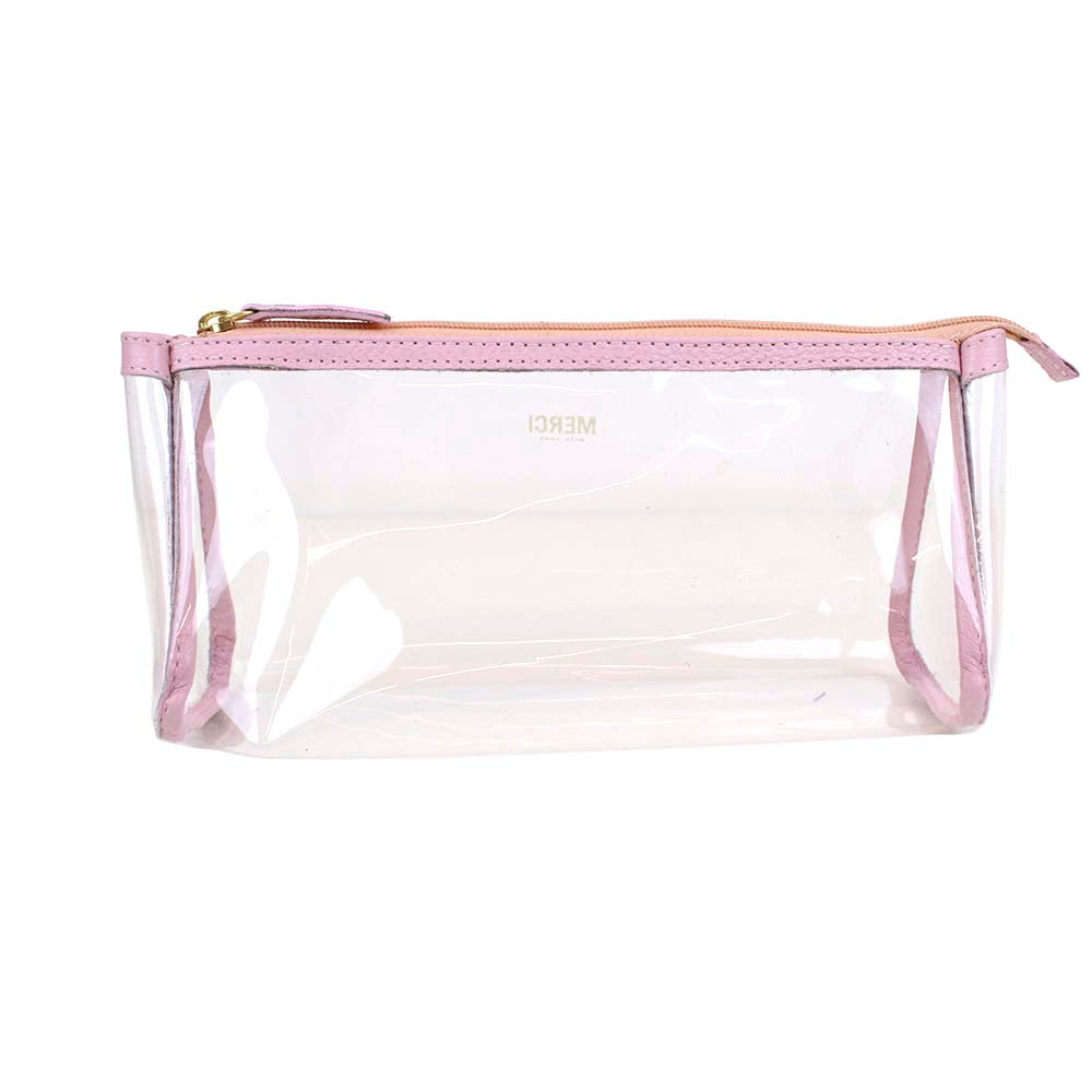 Necessaire Norah Crystal M Rosa Chá Pronta Entrega