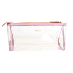 Necessaire Norah Crystal M Rosa Chá Pronta Entrega