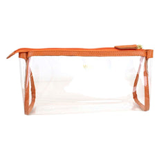 Necessaire Norah Crystal M Tangerina Liso Pronta Entrega