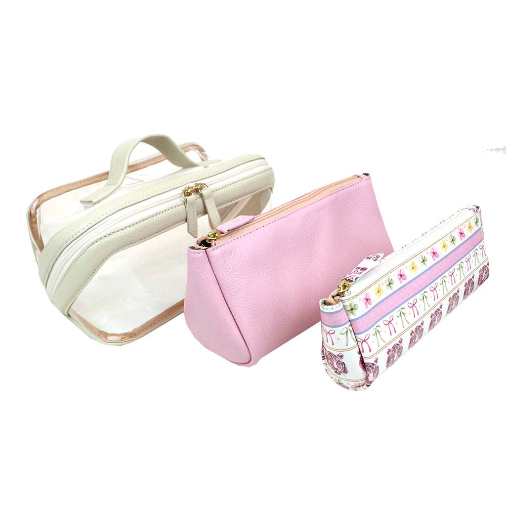 Kit Necessaire Norah Estampa Índia em Couro e Vinil Personalizado