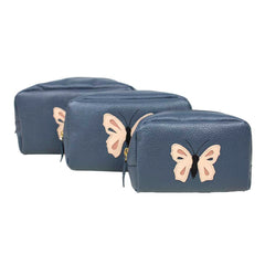 Kit Necessaire Borboleta em Couro Personalizado