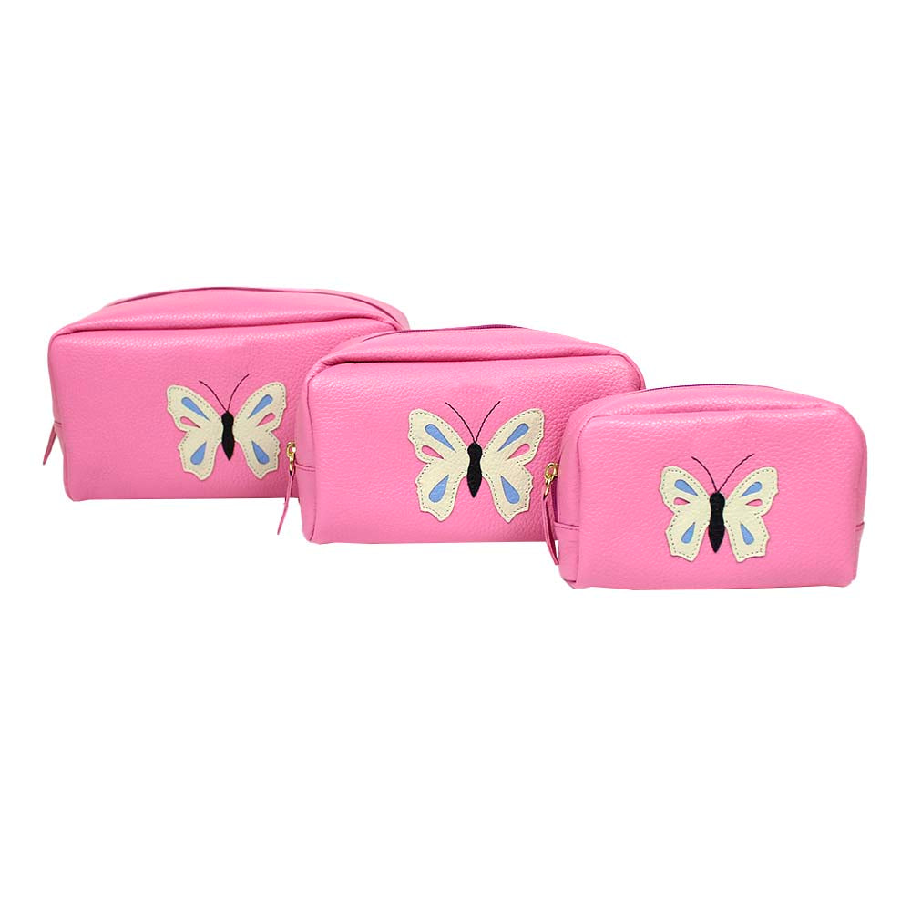 Kit Necessaire Borboleta em Couro Personalizado