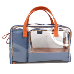 Kit Necessaire Vicky Sky com Tangerina Liso Pronta Entrega