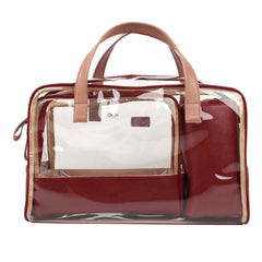 Kit Necessaire Vicky Vermelho Liso com Algodão Doce Liso Pronta Entrega