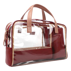 Kit Necessaire Vicky Vermelho Liso com Algodão Doce Liso Pronta Entrega