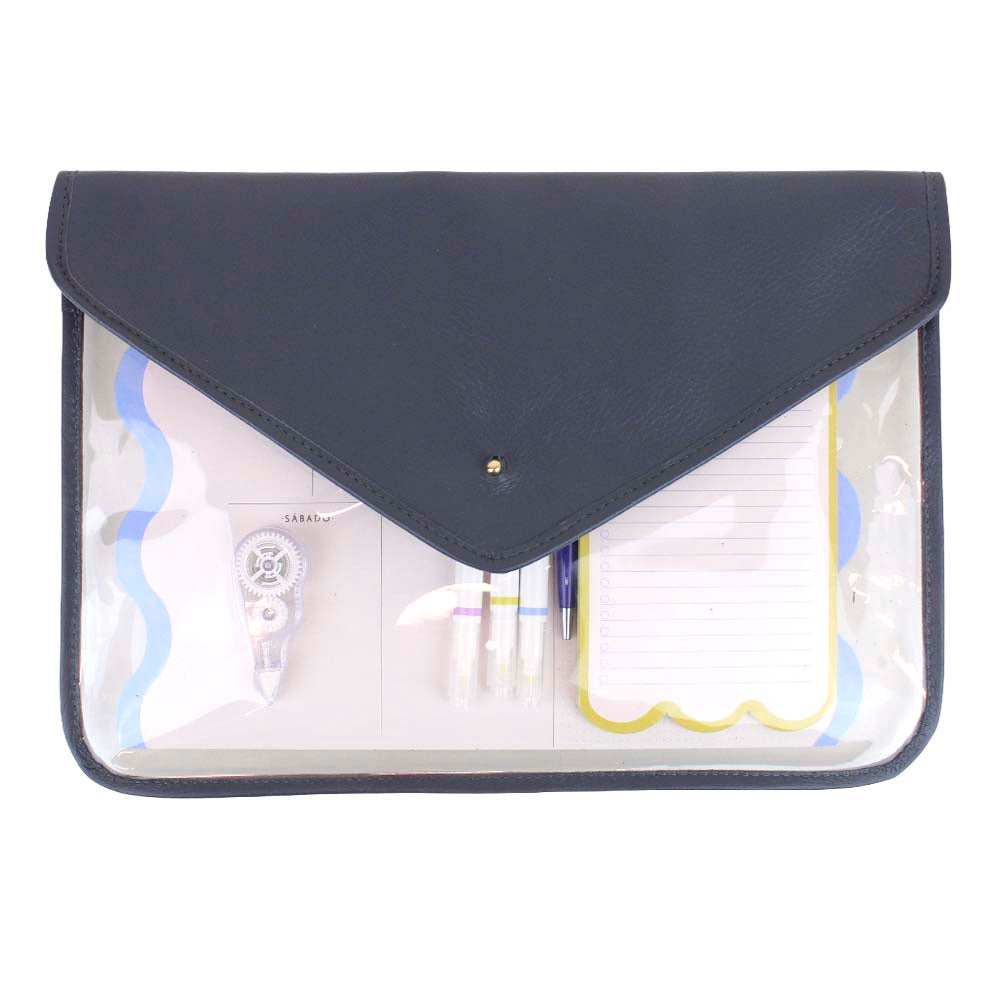 Pasta Envelope Dupla com Papelaria Oceano Pronta Entrega