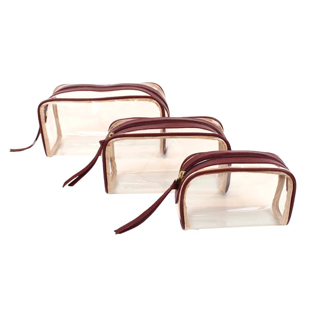 Kit Necessaire Abel Burgundy Liso Pronta Entrega