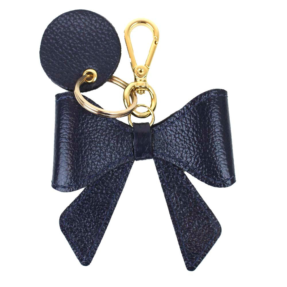 Chaveiro Laço Coquette Marinho Liso Pronta Entrega