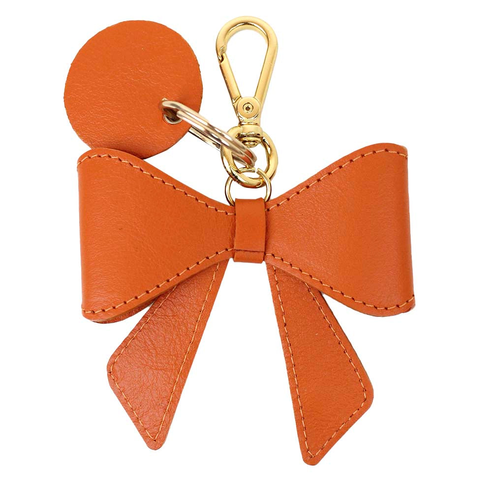 Chaveiro Laço Coquette Tangerina Liso Pronta Entrega