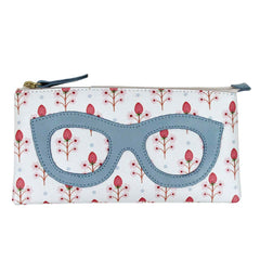 Porta Óculos Lunettes Estampa Blossom Morangos com Aqua Liso Pronta Entrega