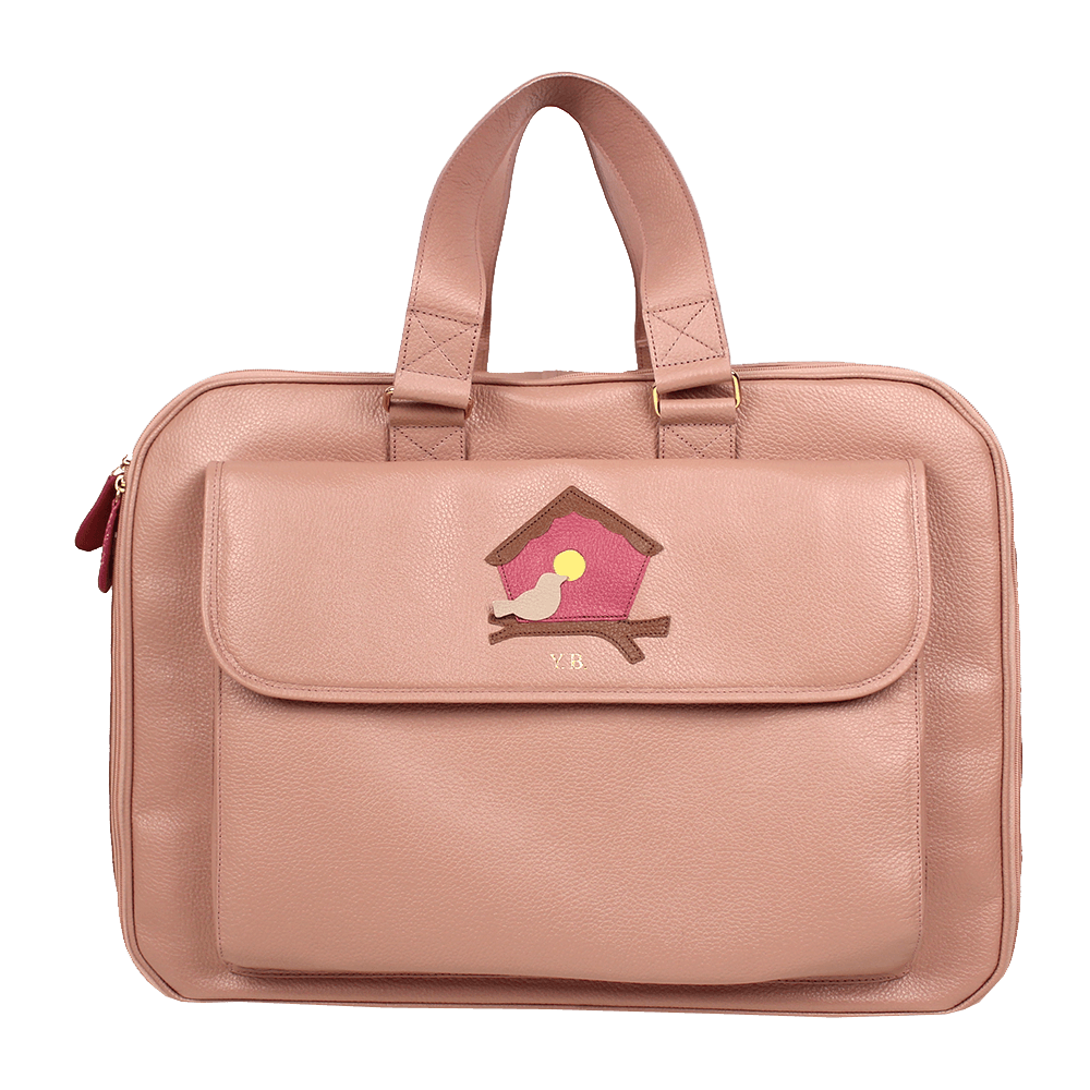 Mala de Bebê Little Bird em Couro Personalizada