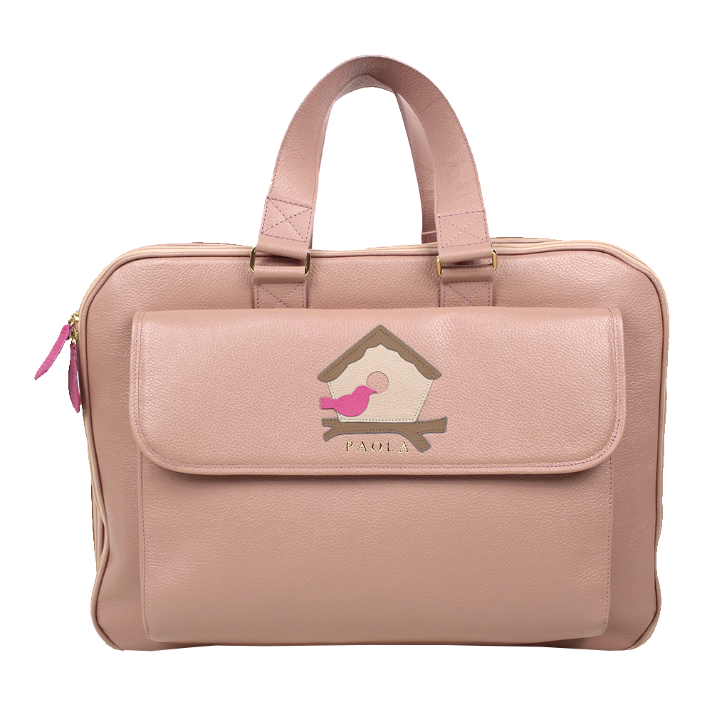 Mala de Bebê Little Bird em Couro Personalizada