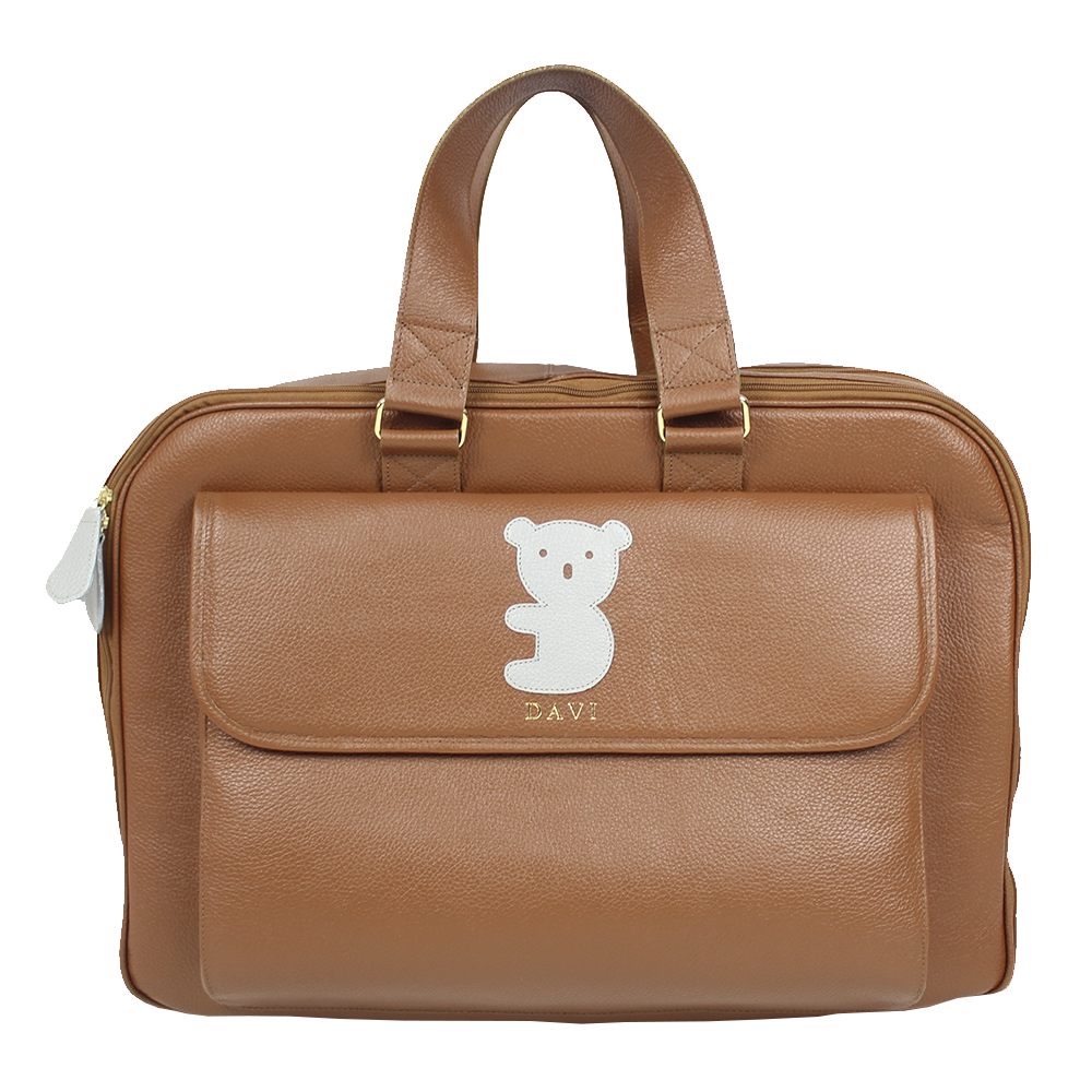 Mala de Bebê Little Koala em Couro Personalizada