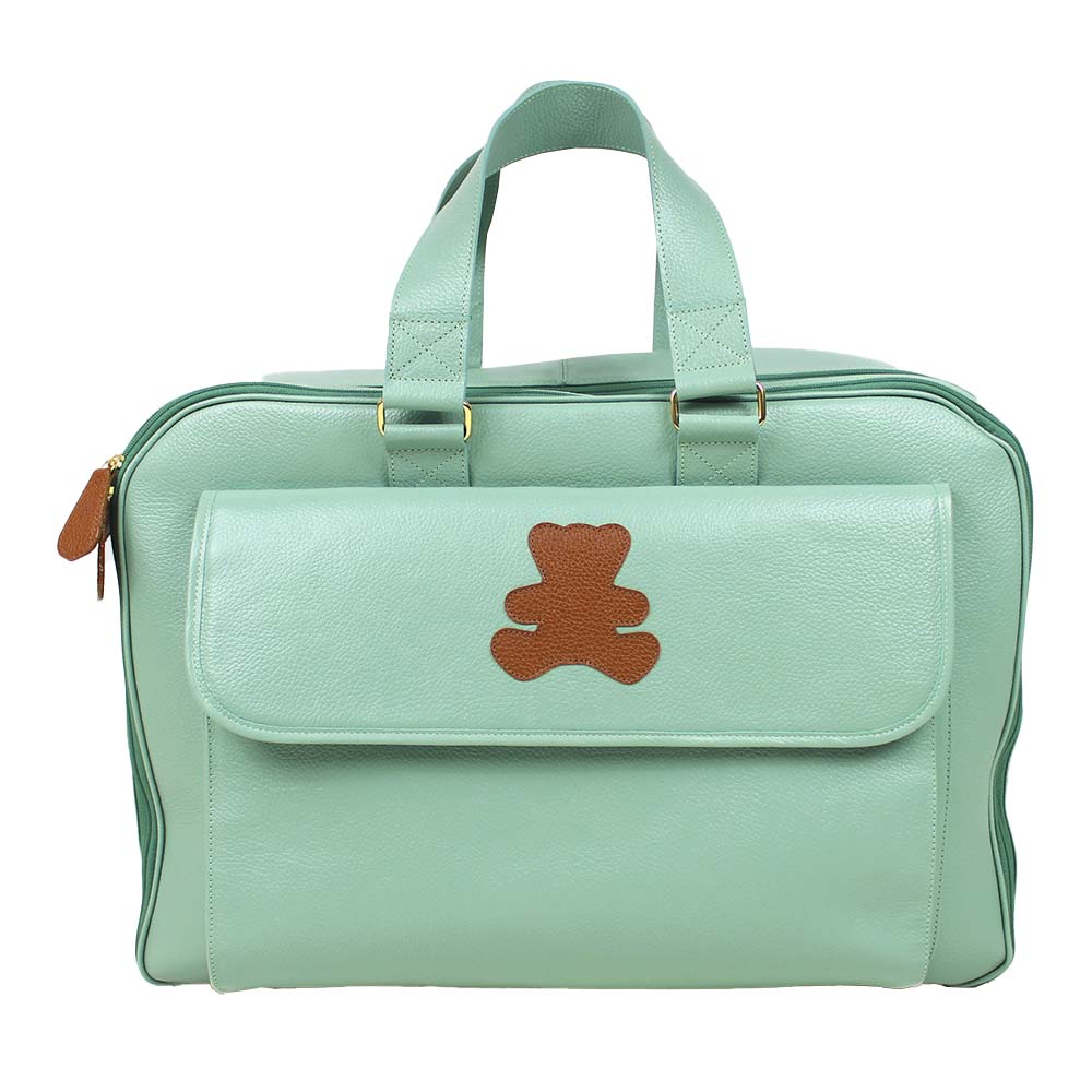 Mala de Bebê Little Bear em Couro Personalizada