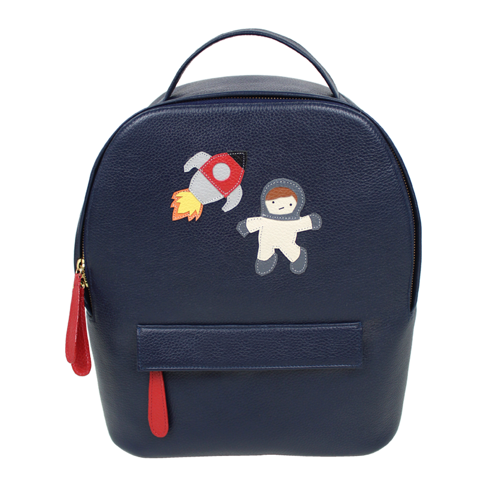 Mochila M Amsterdã Astronauta em Couro Personalizada