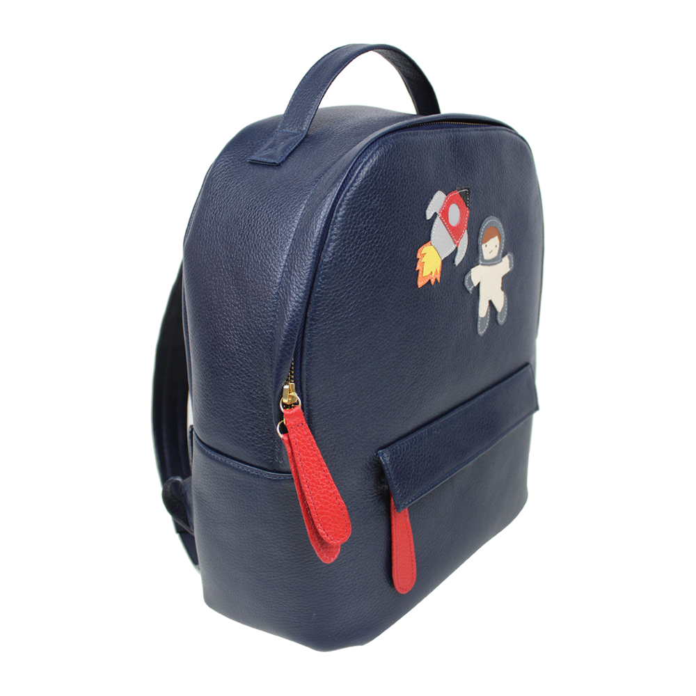 Mochila M Amsterdã Astronauta em Couro Personalizada