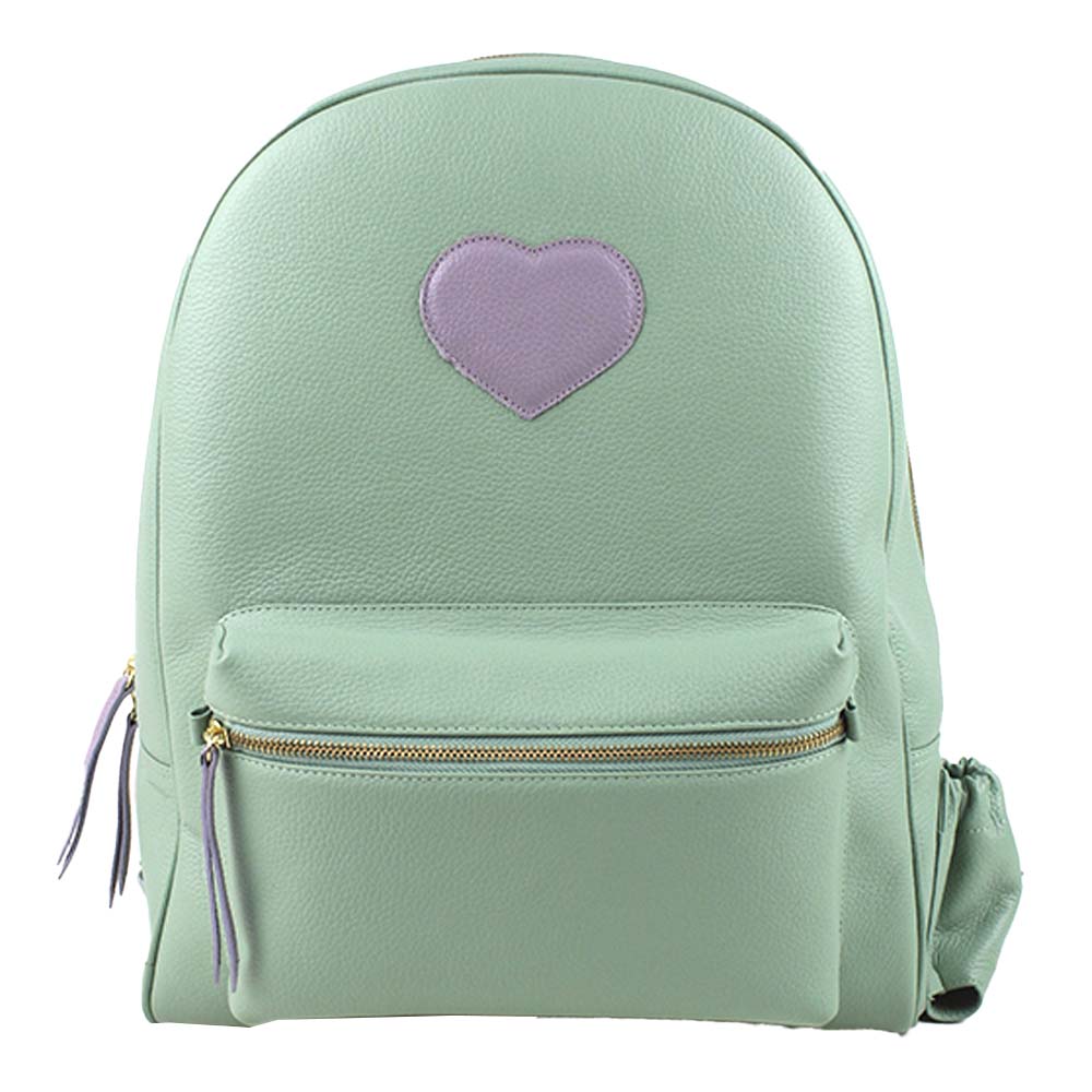Mochila G Coração com Porta Garrafa em Couro Personalizada
