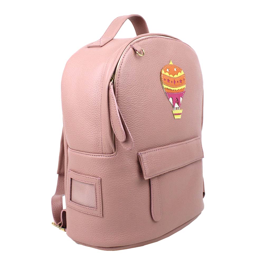 Mochila Infantil Pequena Balão Sarah em Couro Personalizada