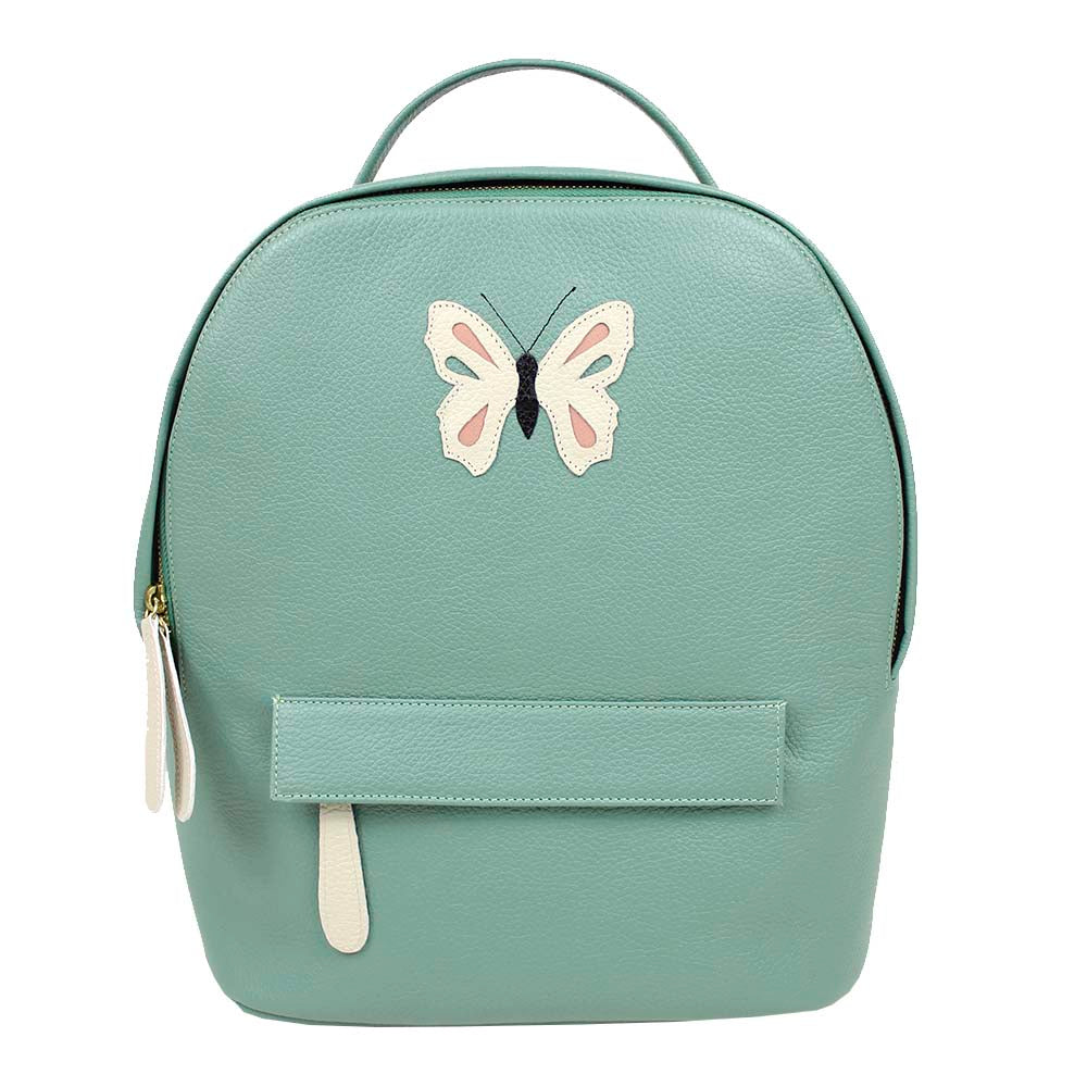Mochila M Amsterdã Borboleta em Couro Personalizada