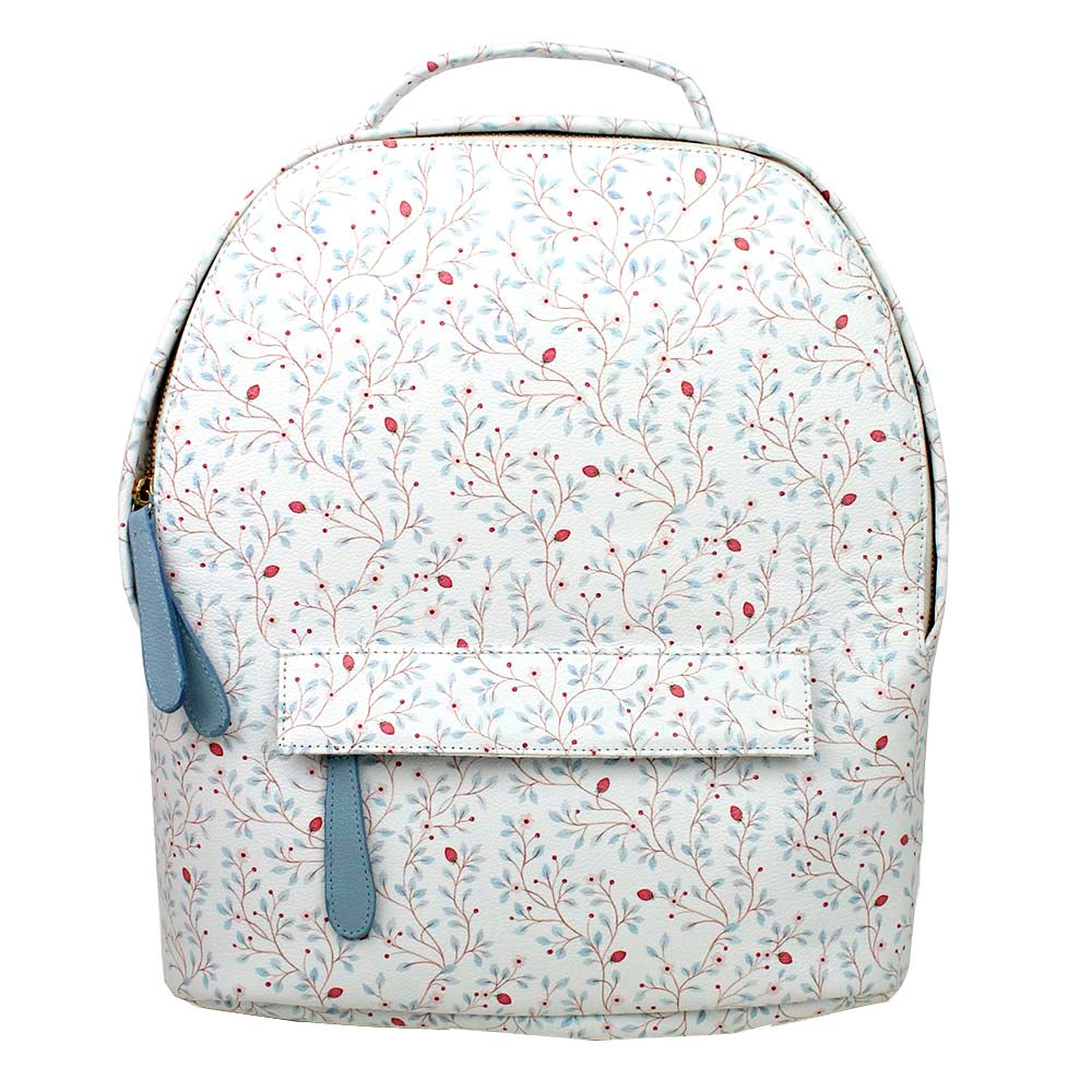 Mochila M Estampa Blossom em Couro Personalizada