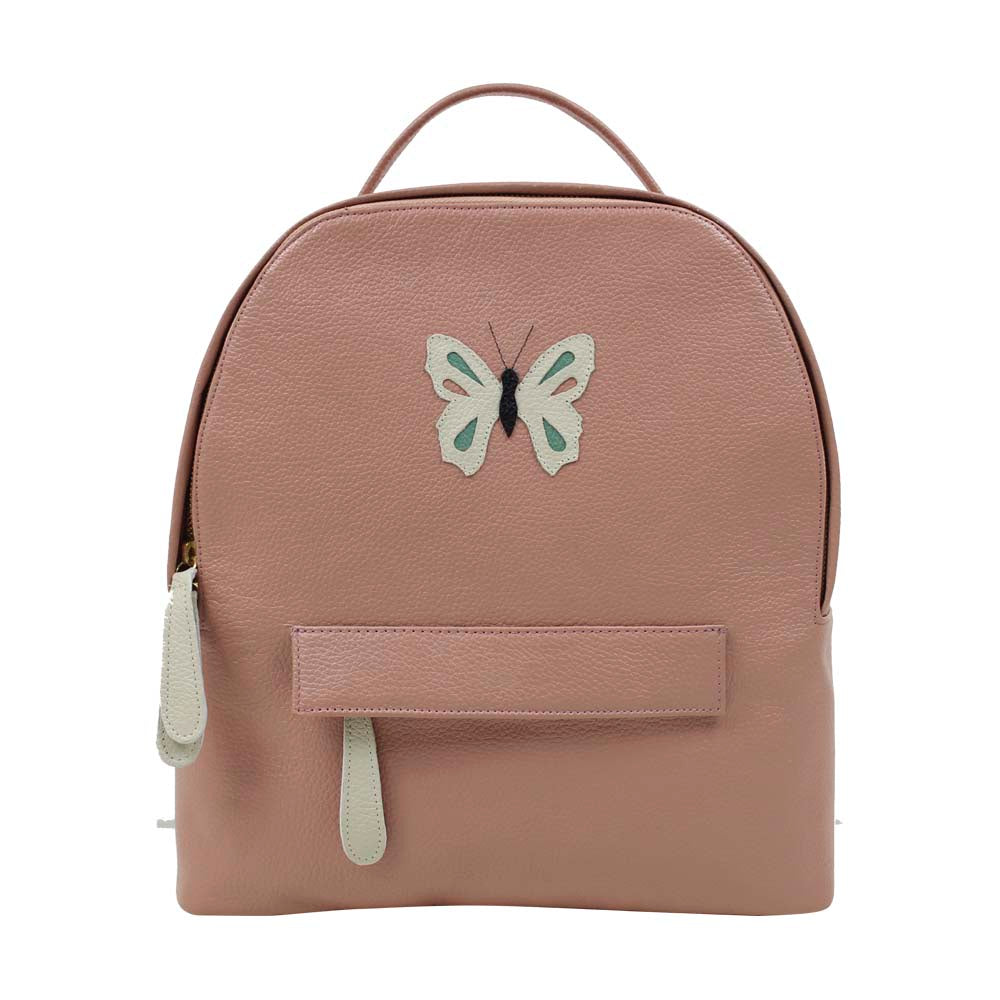 Mochila M Amsterdã Borboleta em Couro Personalizada