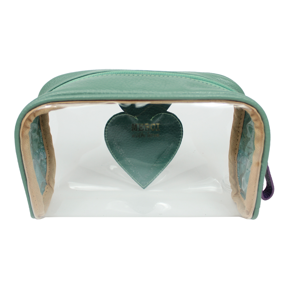 Necessaire Betina M Sagrado Coração em Couro e Vinil Personalizado