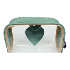 Necessaire Betina M Sagrado Coração em Couro e Vinil Personalizado