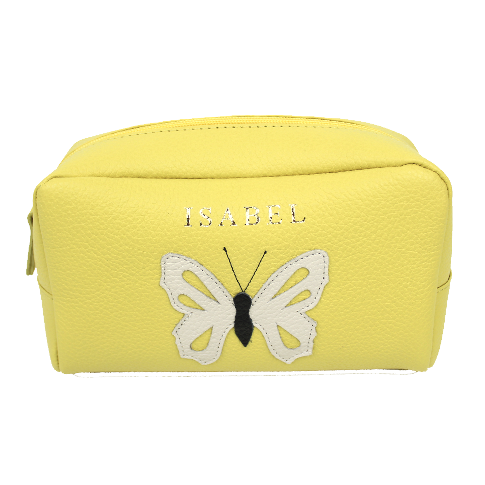 Necessaire Borboleta P em Couro Personalizado