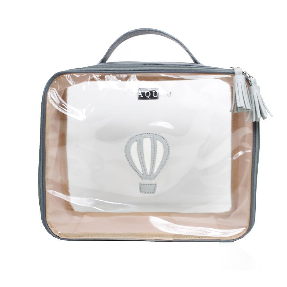 Necessaire Crystal G Little Ballon em Couro e Vinil Personalizado