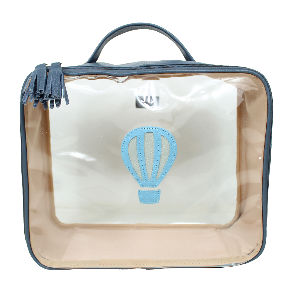 Necessaire Crystal G Little Ballon em Couro e Vinil Personalizado