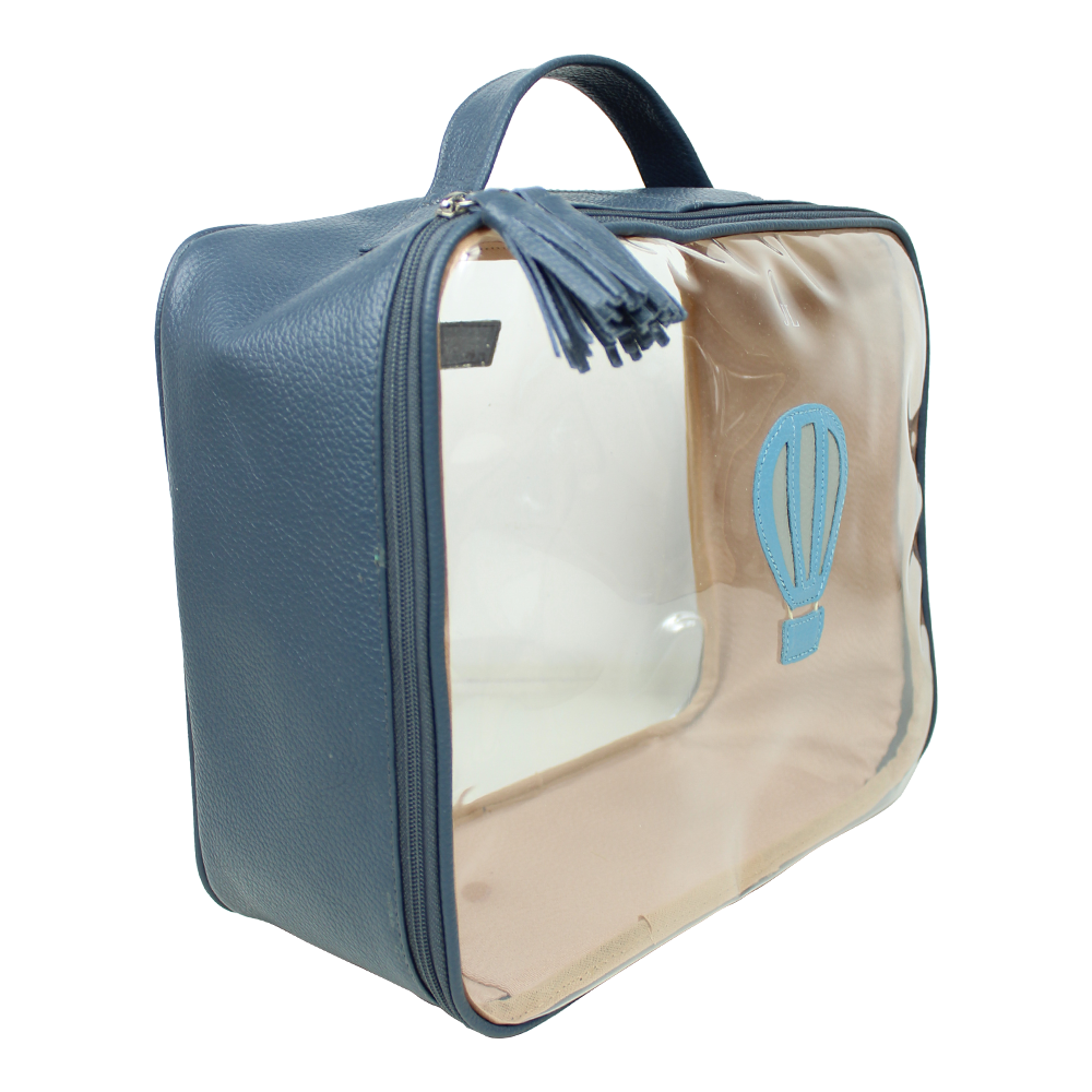 Necessaire Crystal G Little Ballon em Couro e Vinil Personalizado