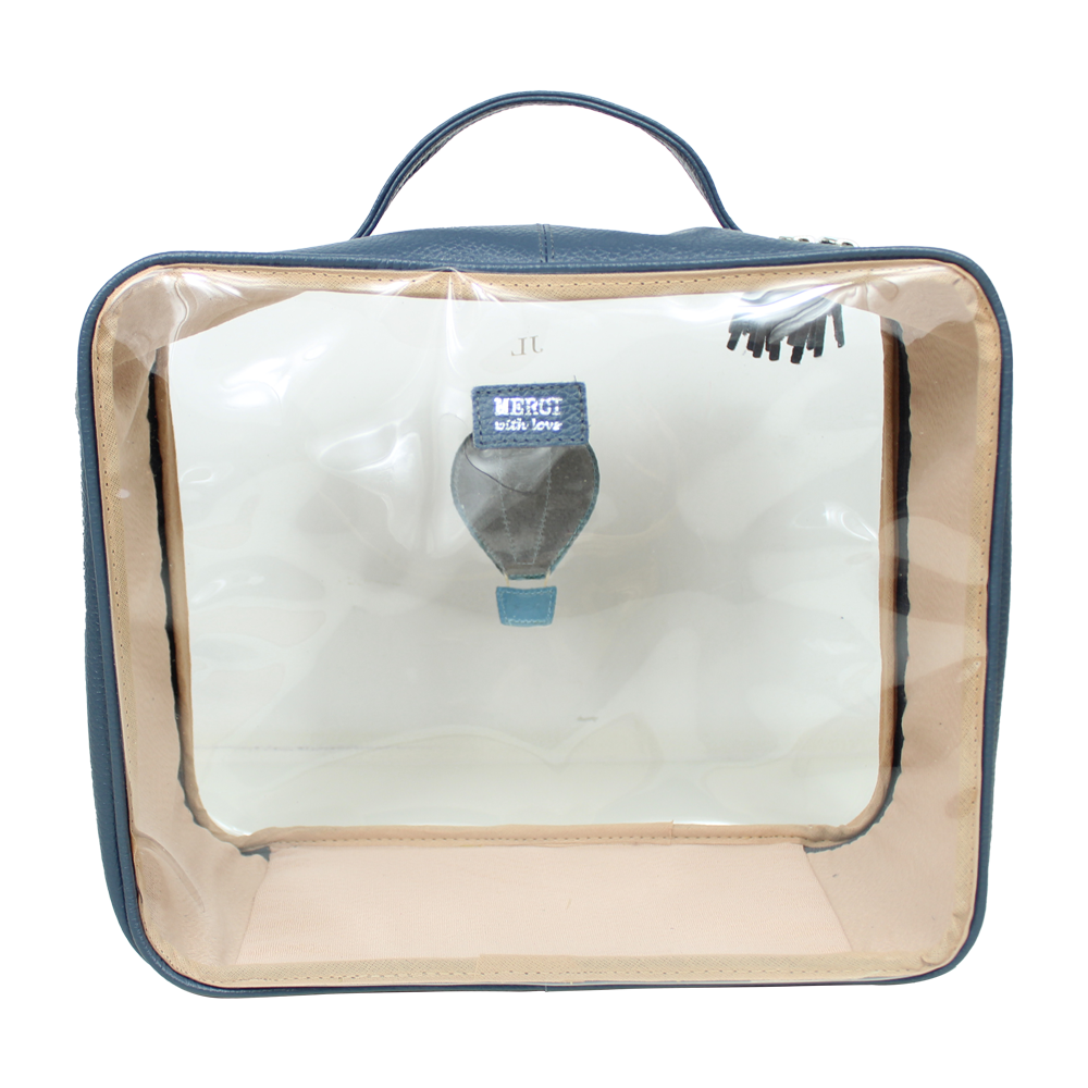 Necessaire Crystal G Little Ballon em Couro e Vinil Personalizado
