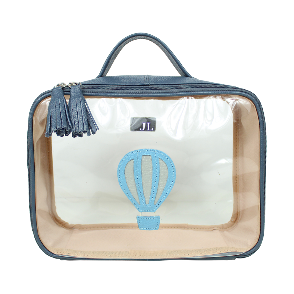 Necessaire Crystal M Little Ballon em Couro e Vinil Personalizado