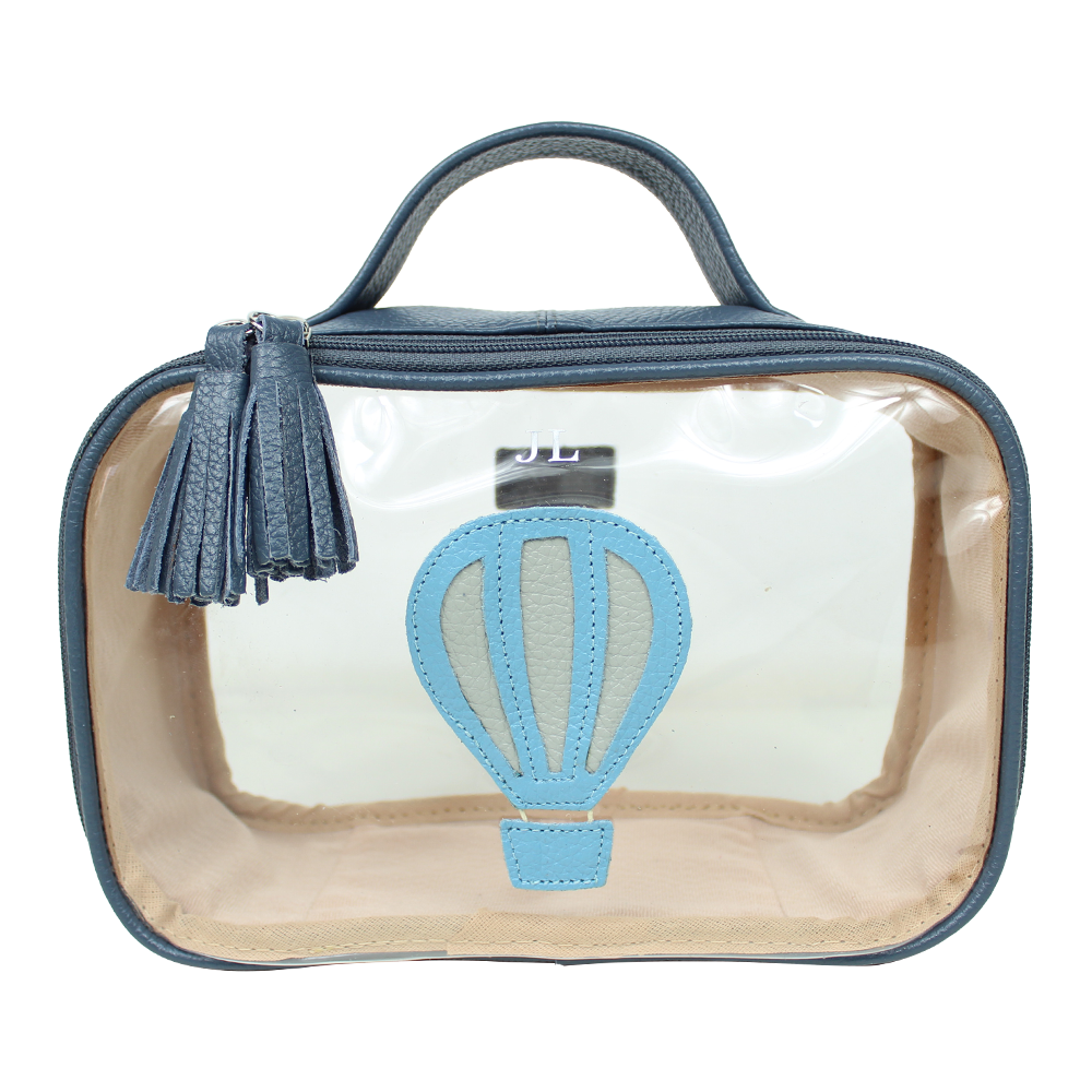 Necessaire Crystal P Little Ballon em Couro e Vinil Personalizado