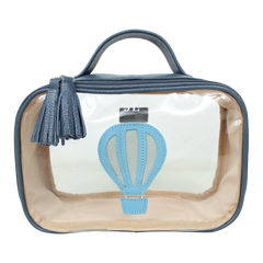 Necessaire Crystal P Little Ballon em Couro e Vinil Personalizado