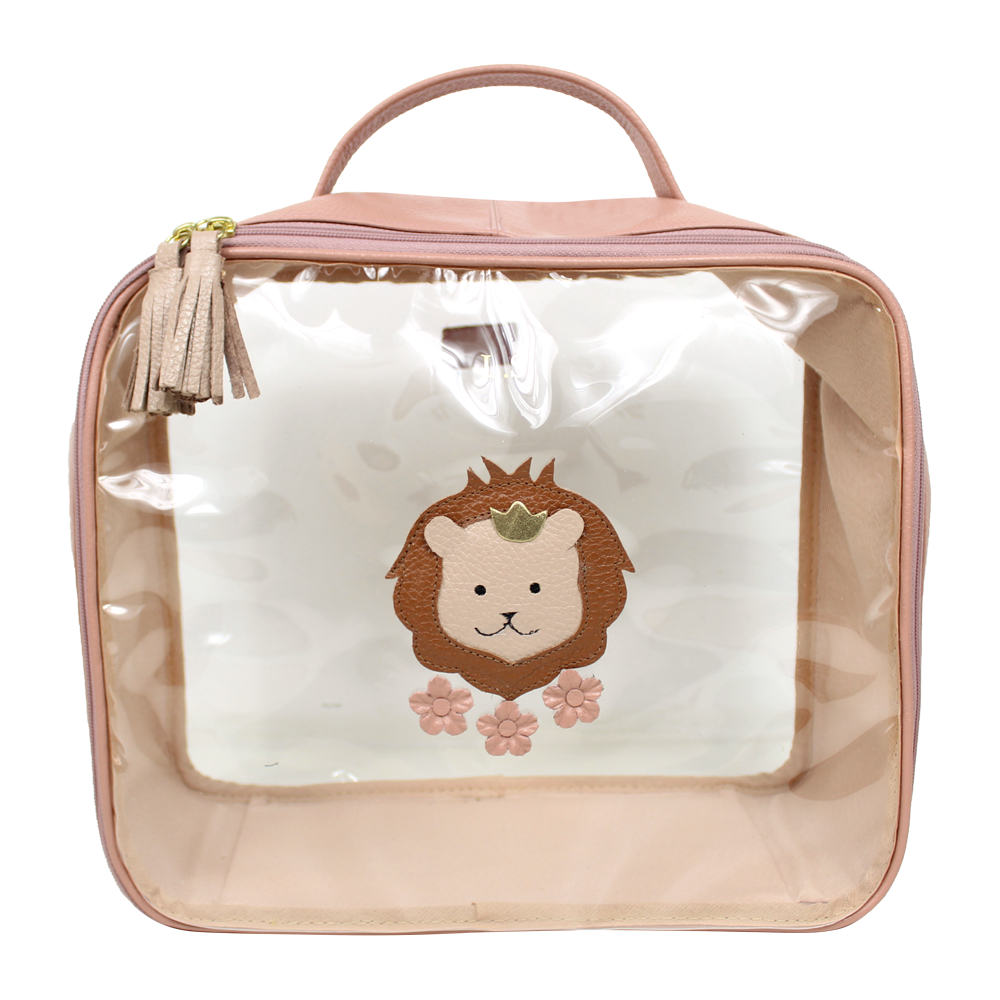 Necessaire Crystal G Leoa em Couro e Vinil Personalizado