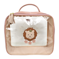 Necessaire Crystal G Leoa em Couro e Vinil Personalizado