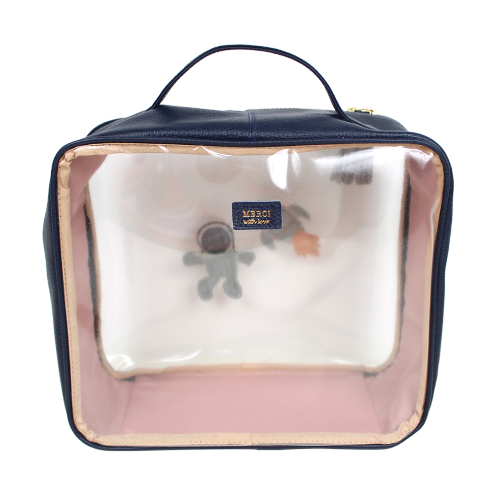 Necessaire Crystal G Astronauta em Couro Personalizada