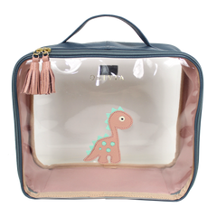 Necessaire Crystal G Little Dino em Couro e Vinil Personalizado