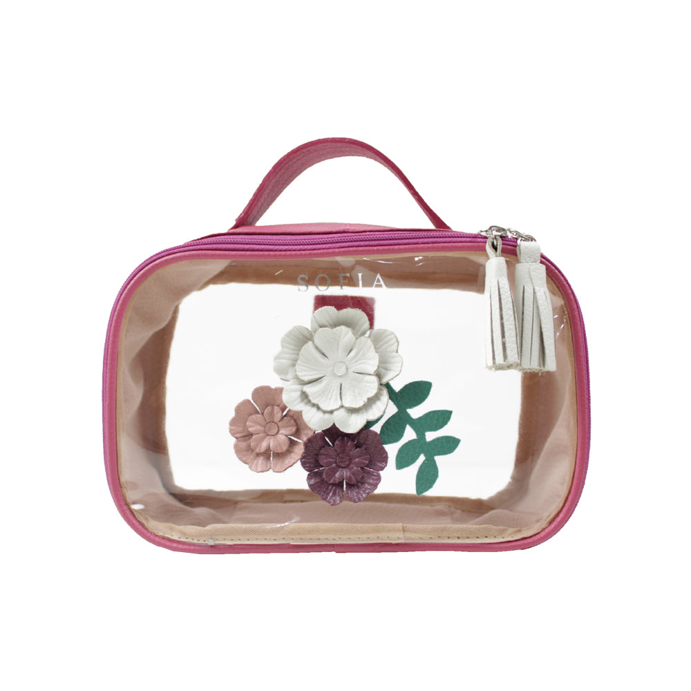 Necessaire Crystal P Le Jardin em Couro e Vinil Personalizado