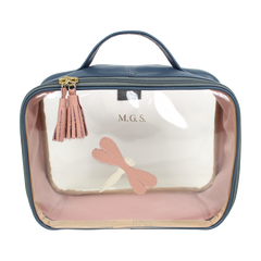 Necessaire Crystal M Libélula em Couro e Vinil Personalizado