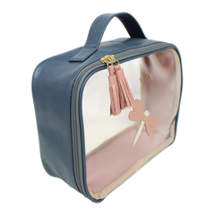 Necessaire Crystal M Libélula em Couro e Vinil Personalizado