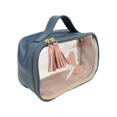 Necessaire Crystal P Libélula em Couro e Vinil Personalizado