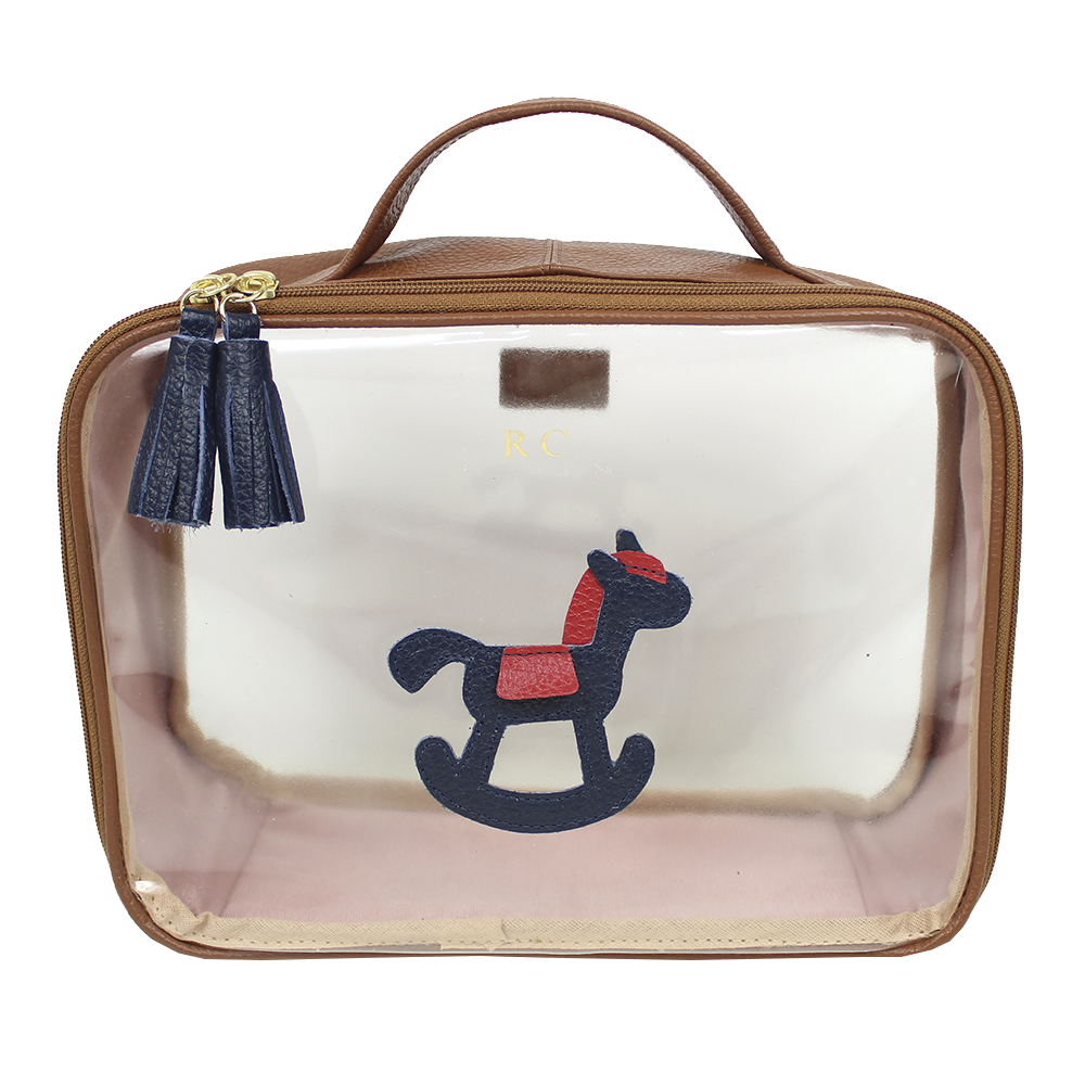 Necessaire Crystal M Little Horse em Couro e Vinil Personalizado