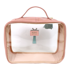 Necessaire Crystal M Girafinha em Couro e Vinil Personalizado