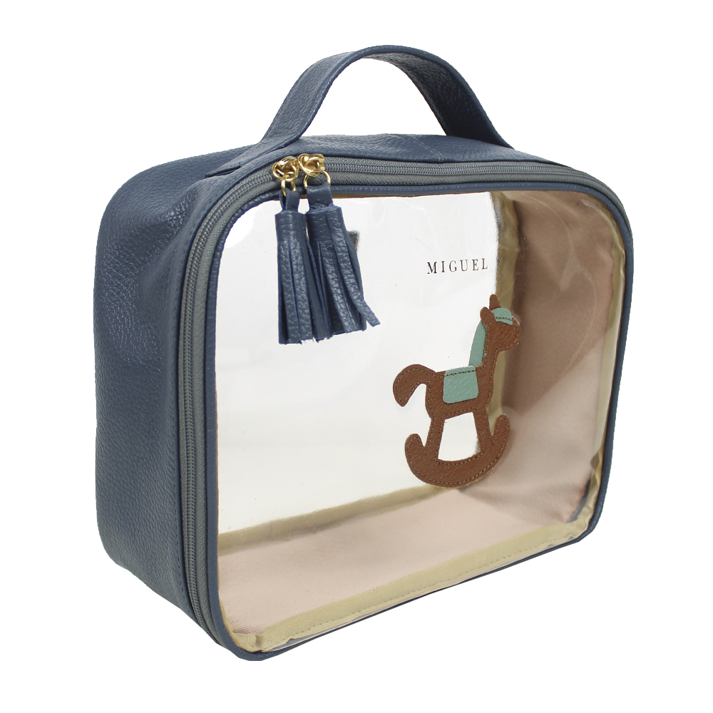 Necessaire Crystal M Little Horse em Couro e Vinil Personalizado