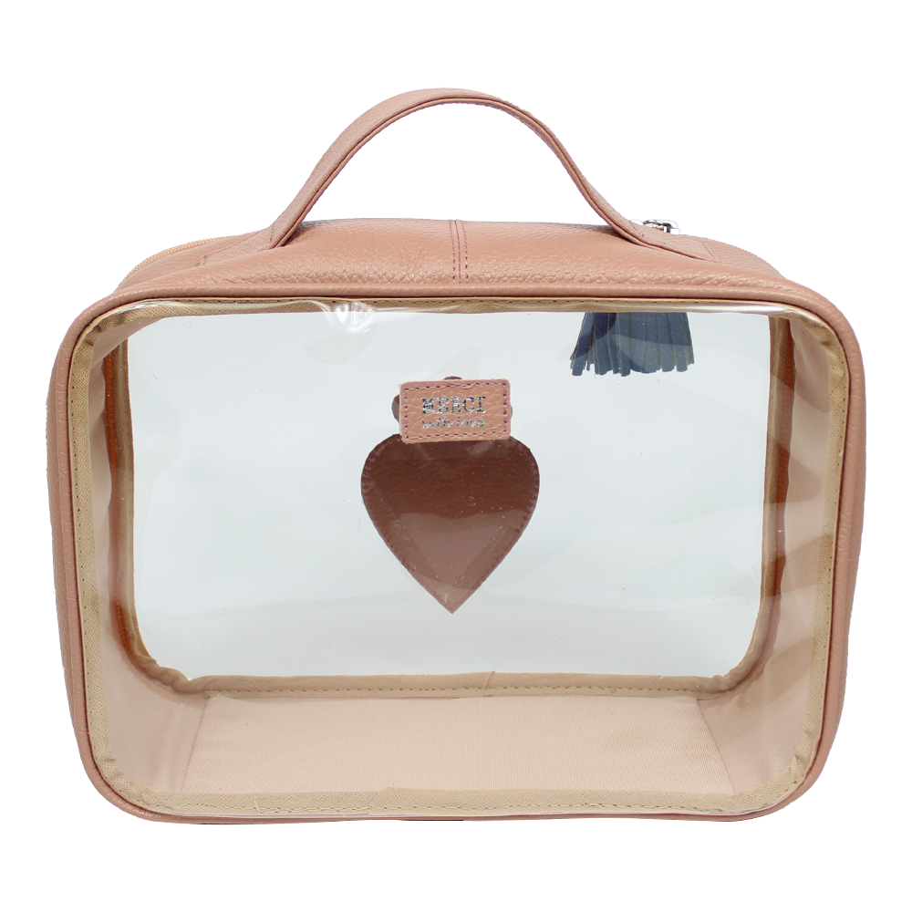 Necessaire Crystal M Sagrado Coração em Couro e Vinil Personalizada